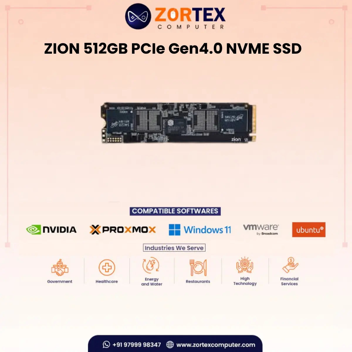 ZION 512GB PCIe Gen4.0 NVME SSD