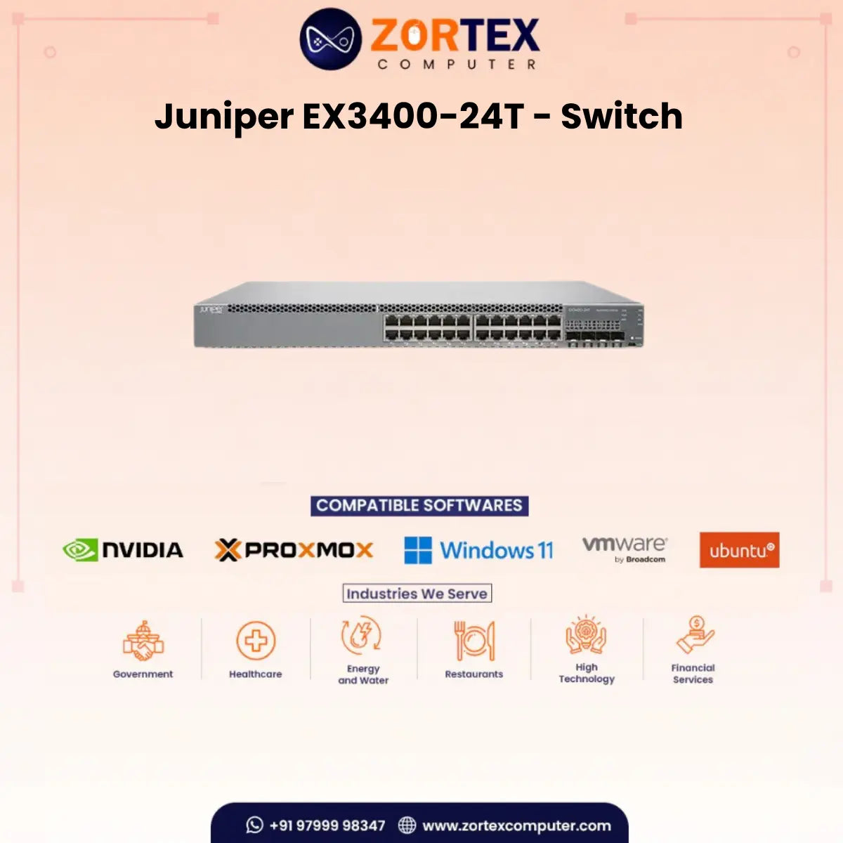 Juniper Ex3400 24T Ethernet Switch