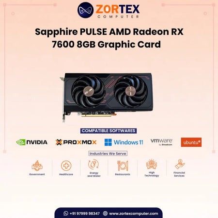 Sapphire PULSE AMD Radeon RX 7600 8GB Graphic Card 11324-01-20G