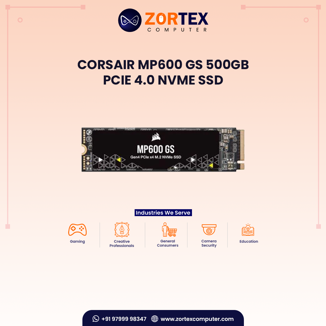 Corsair MP600 GS 500GB PCIe 4.0 NVMe SSD