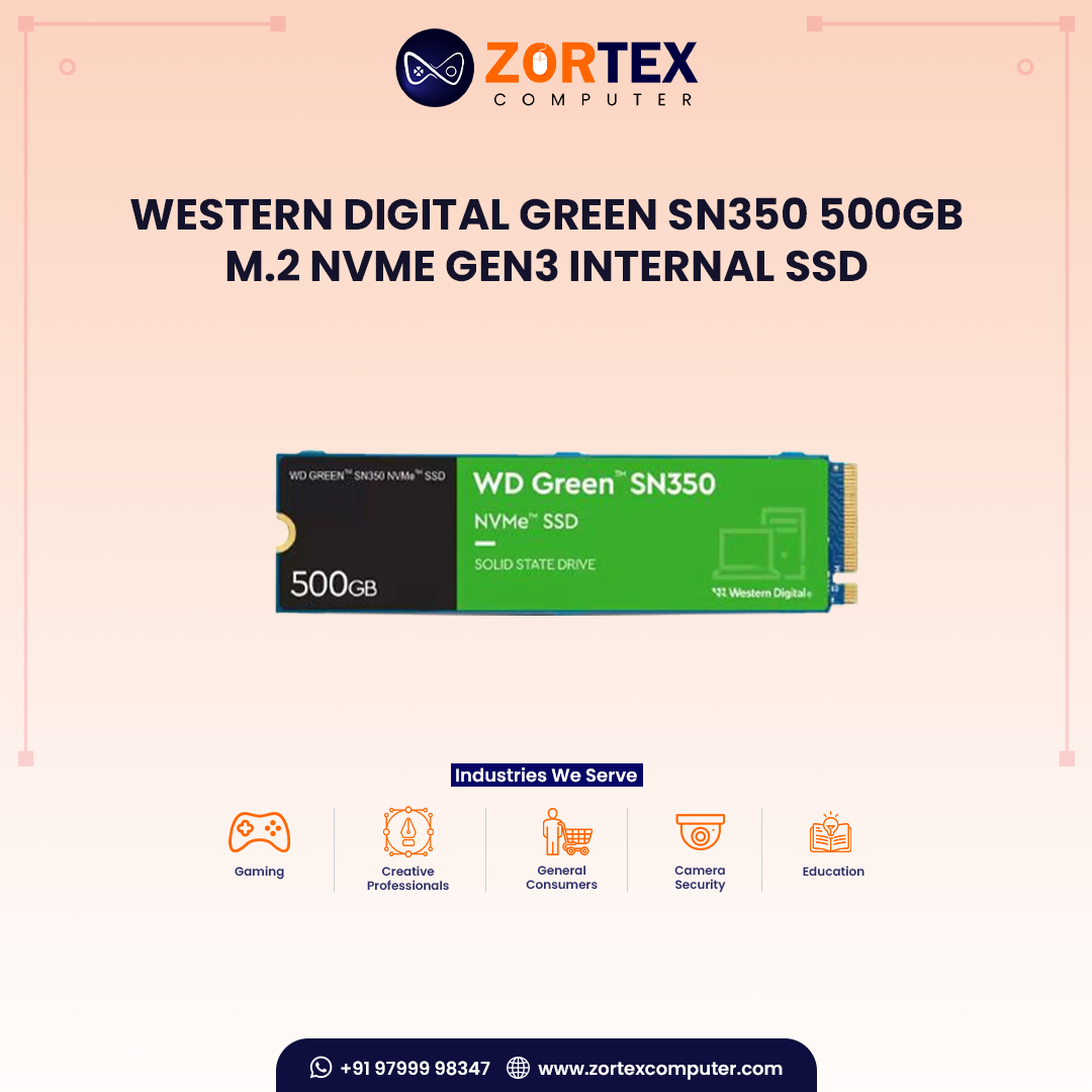 Western Digital Green SN350 500GB M.2 NVMe Gen3 Internal SSD