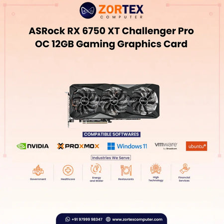 ASRock AMD Radeon RX 6750 XT Phantom Gaming D 12GB OC Graphics Card