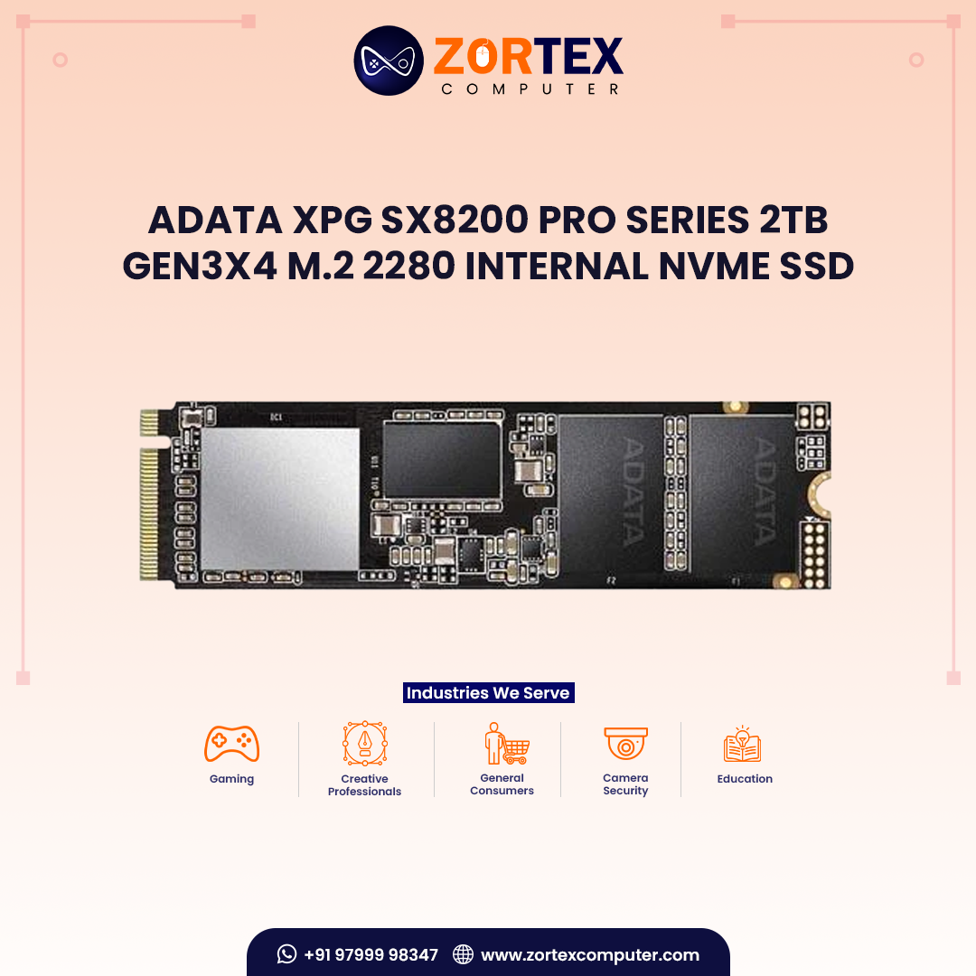 ADATA XPG SX8200 Pro Series 2TB Gen3x4 M.2 2280 Internal NVMe SSD
