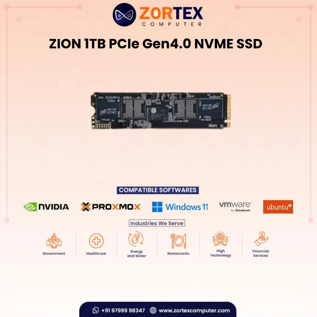 ZION 1TB PCIe Gen4.0 NVME SSD
