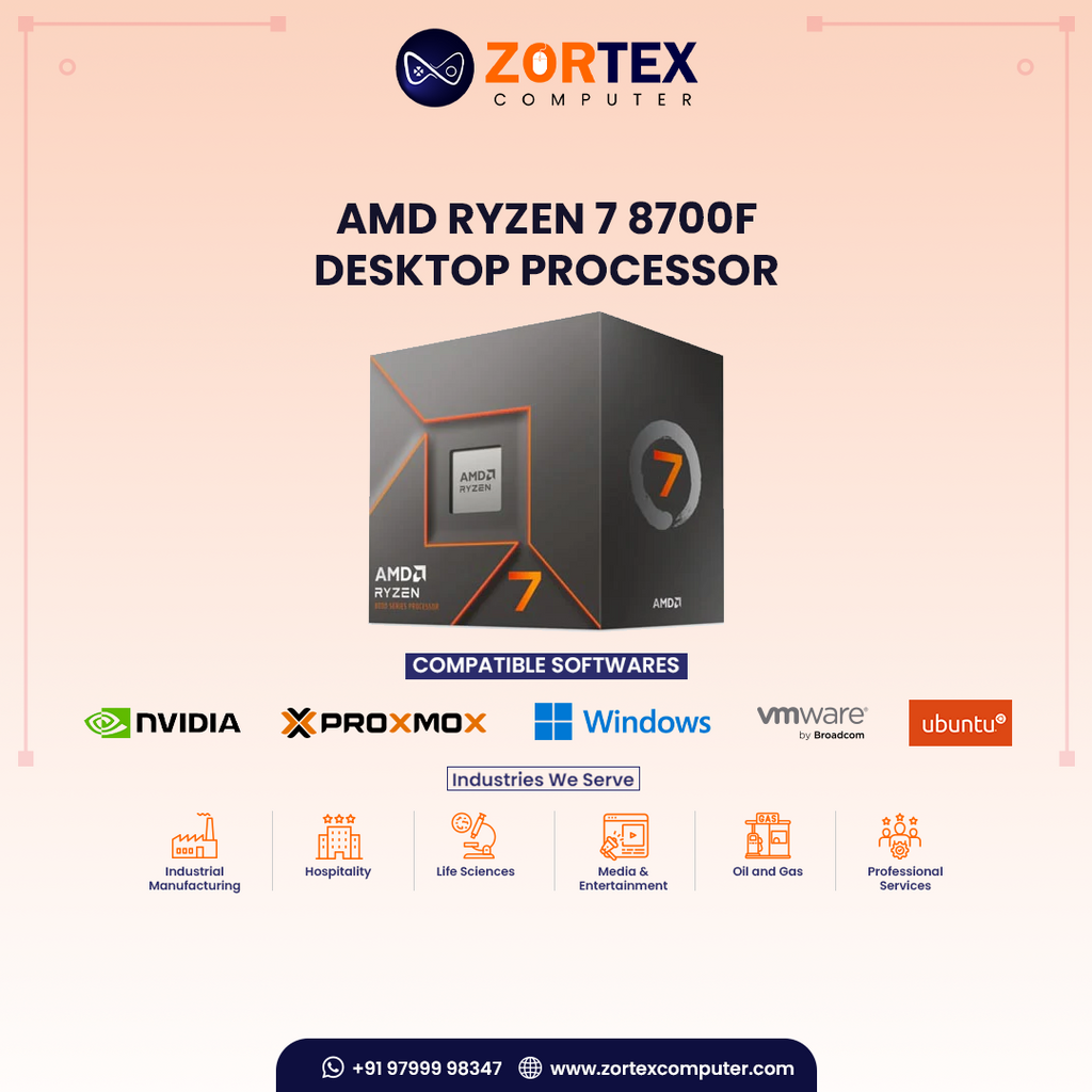 AMD Ryzen 7 8700F Desktop Processor