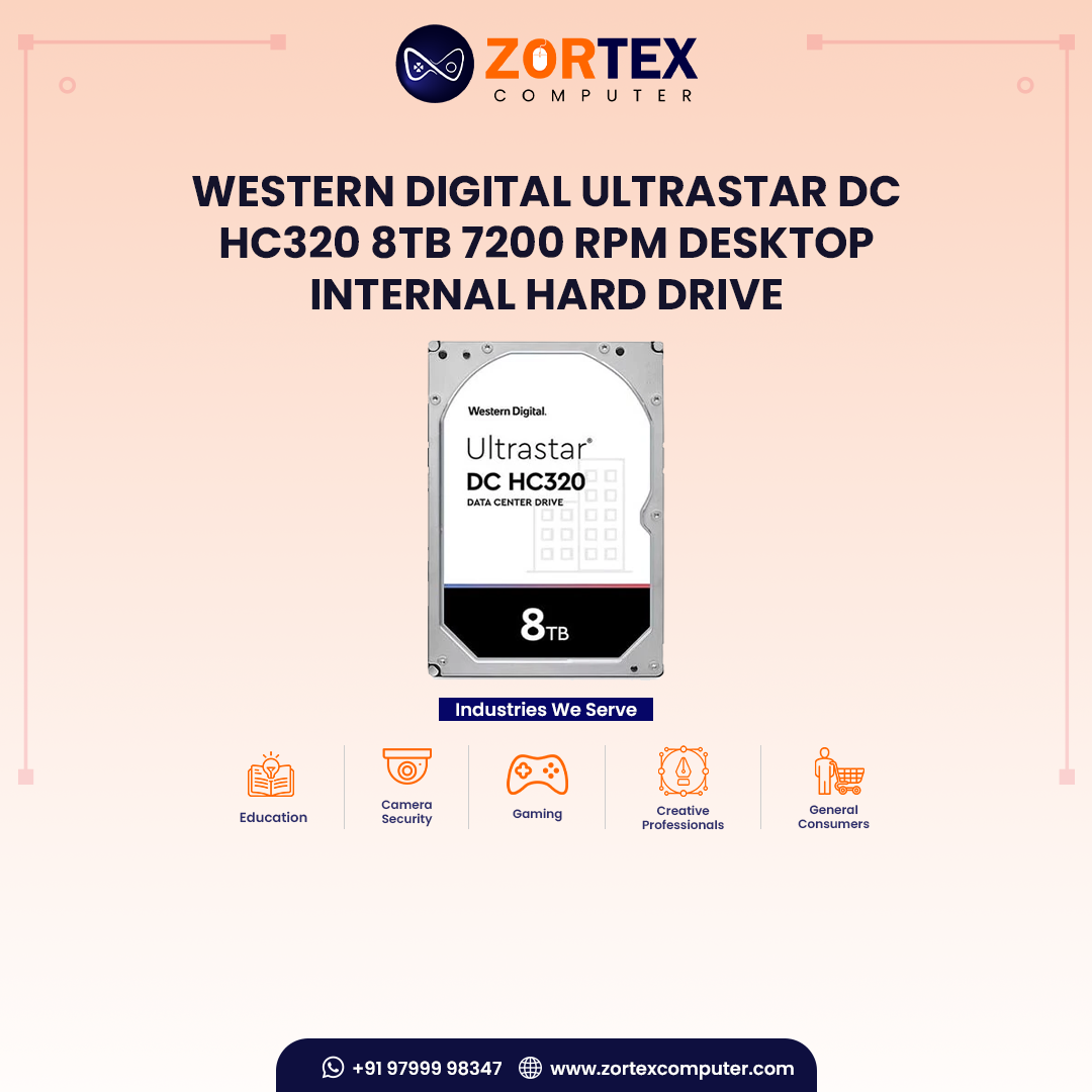 Western Digital Ultrastar DC HC320 8TB 7200 RPM Desktop Internal Hard Drive