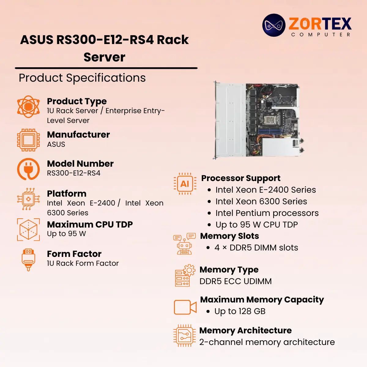 ASUS RS300-E12-PS4 Rack Server