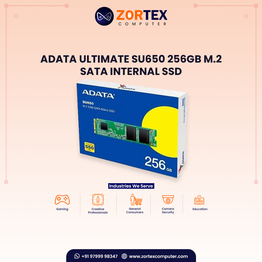 ADATA Ultimate SU650 256GB M.2 SATA Internal SSD