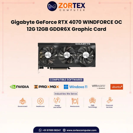 Gigabyte GeForce RTX 4070 WINDFORCE OC 12G 12GB GDDR6X Graphic Card GV-N4070WF3OC-12GD