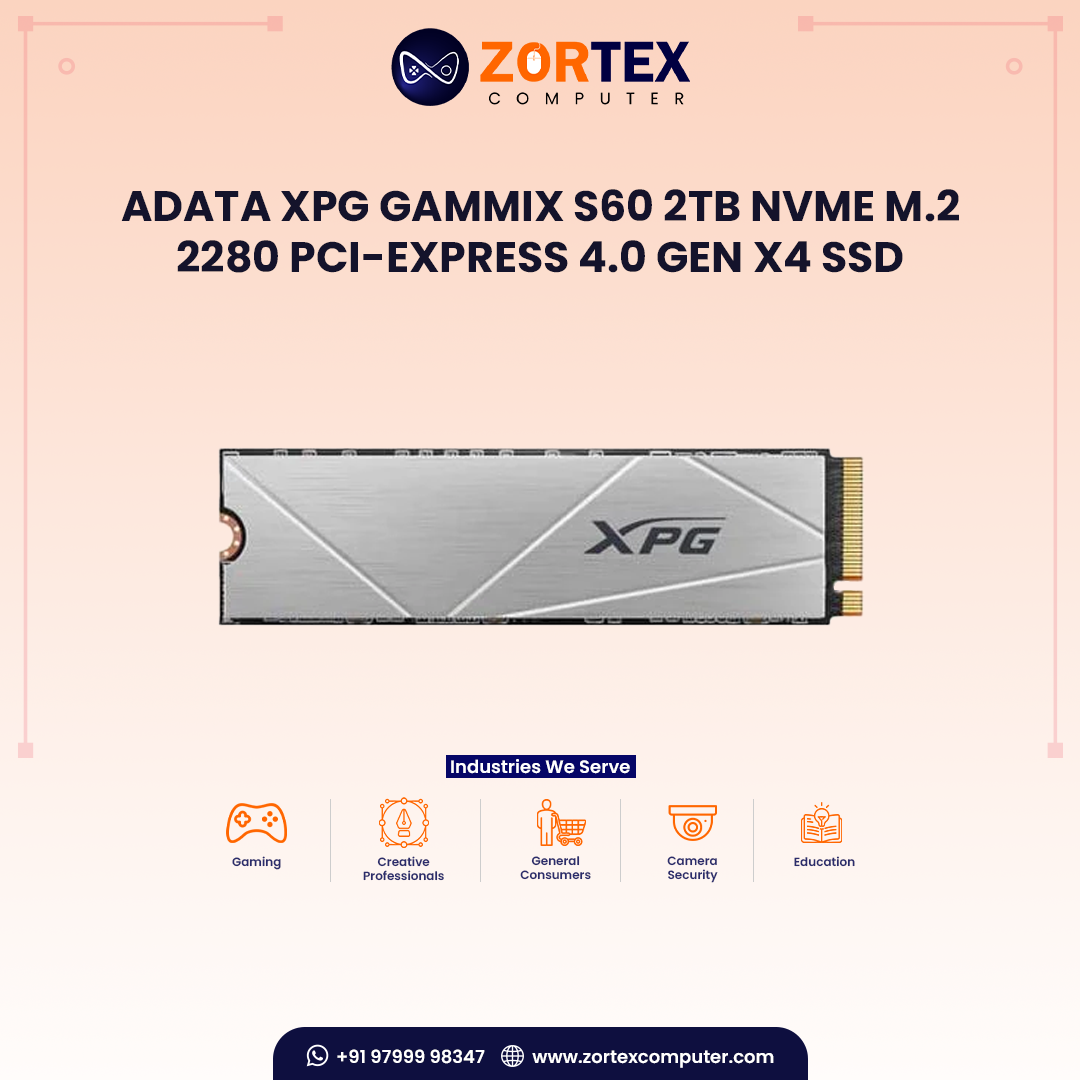 Adata XPG GAMMIX S60 2TB NVMe M.2 2280 PCI-Express 4.0 Gen x4 SSD
