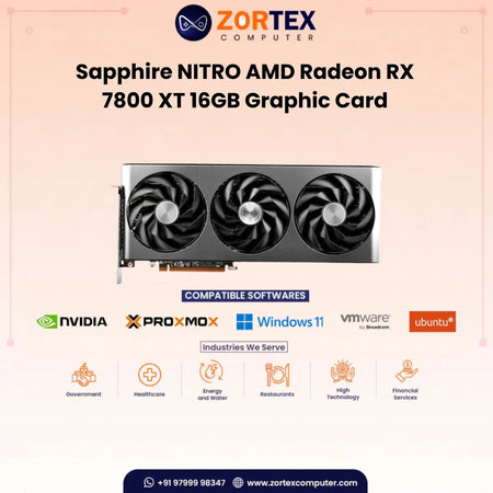 Sapphire NITRO  AMD Radeon RX 7800 XT 16GB Graphic Card 11300-01-20G