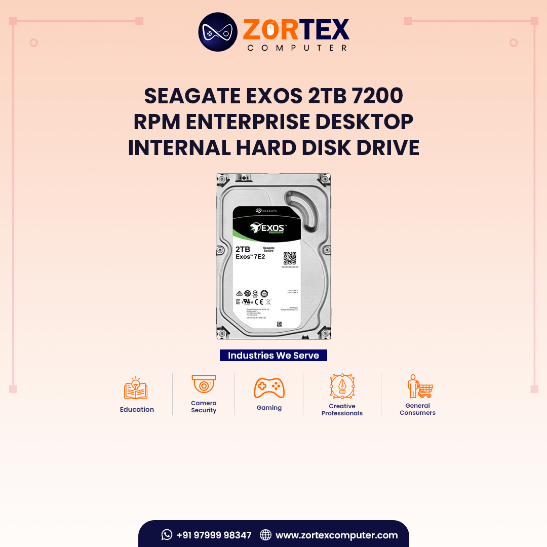 Seagate Exos 2TB 7200 RPM Enterprise Desktop Internal Hard Disk Drive