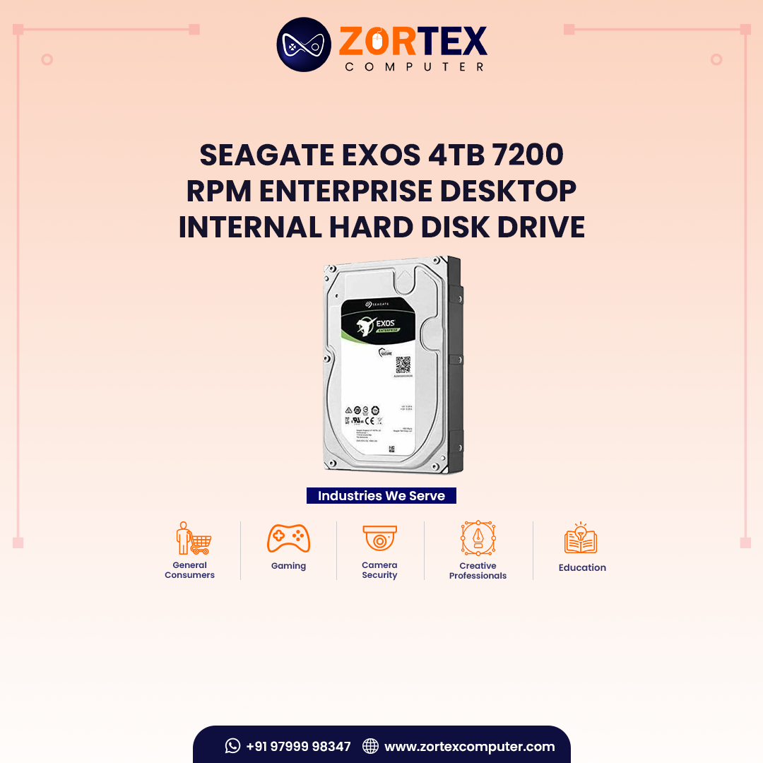 Seagate Exos 4TB 7200 RPM Enterprise Desktop Internal Hard Disk Drive