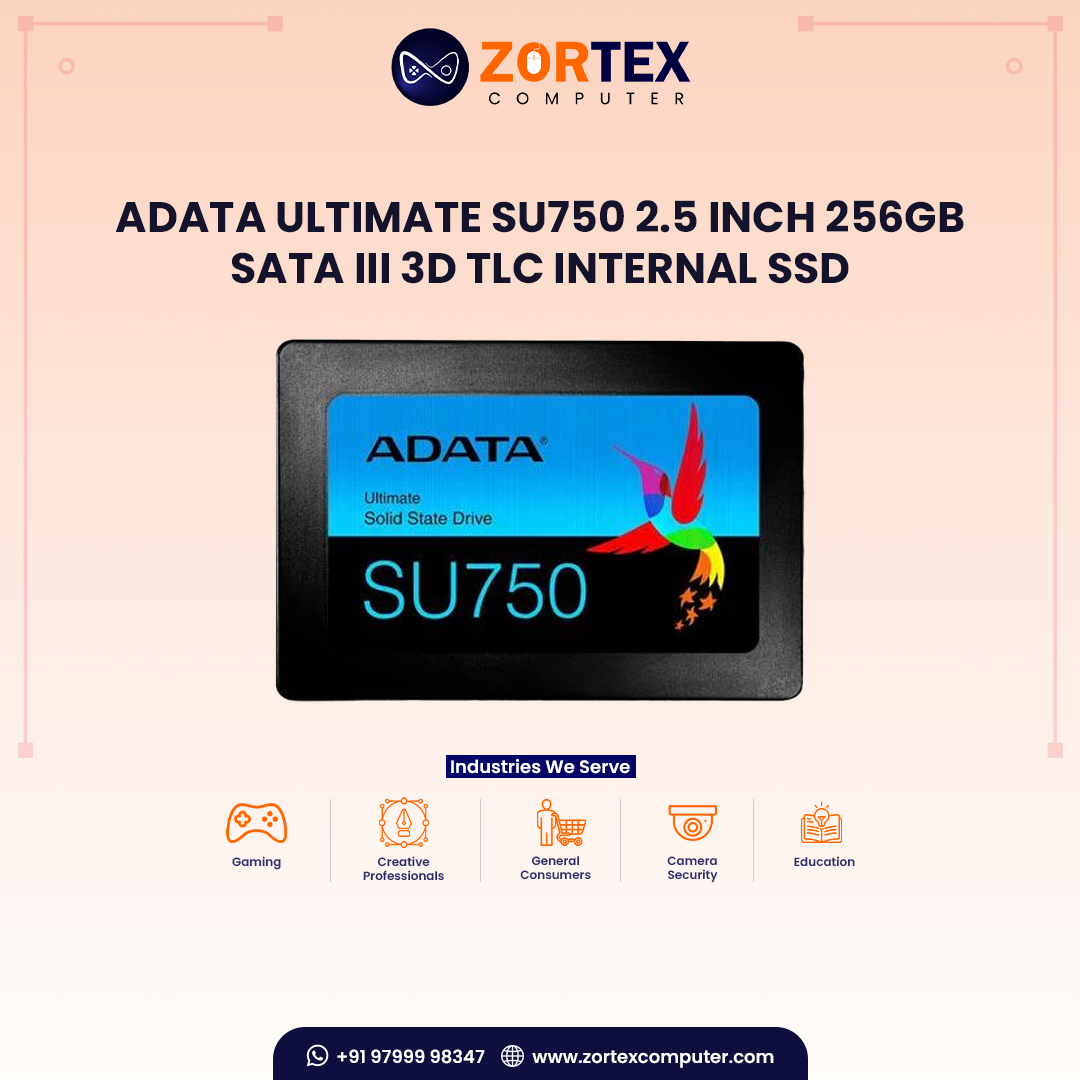 ADATA Ultimate SU750 2.5 Inch 256GB SATA III 3D TLC Internal SSD