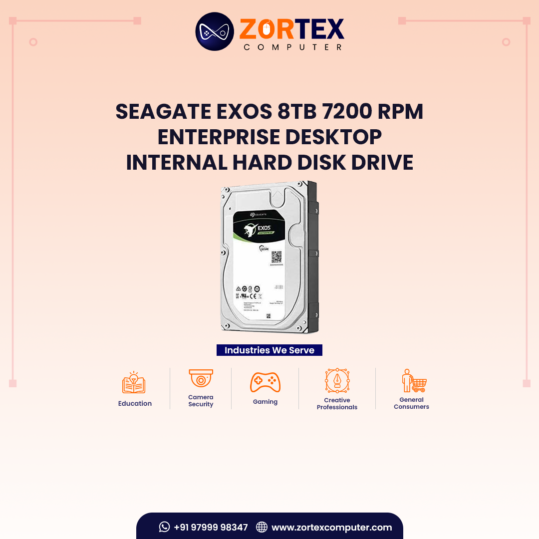 Seagate Exos 8TB 7200 RPM Enterprise Desktop Internal Hard Disk Drive
