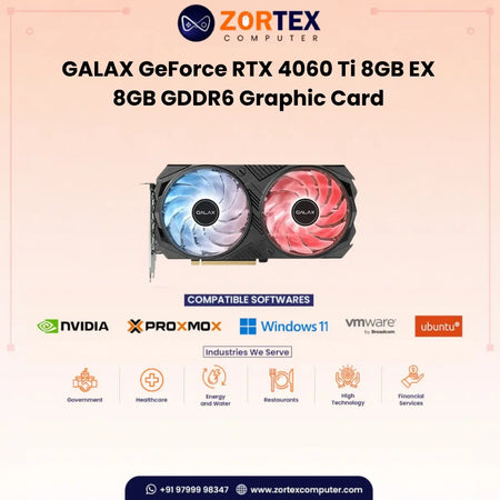 GALAX GeForce RTX 4060 Ti 8GB 1-Click OC Graphic Card 46ISL8MD8COC