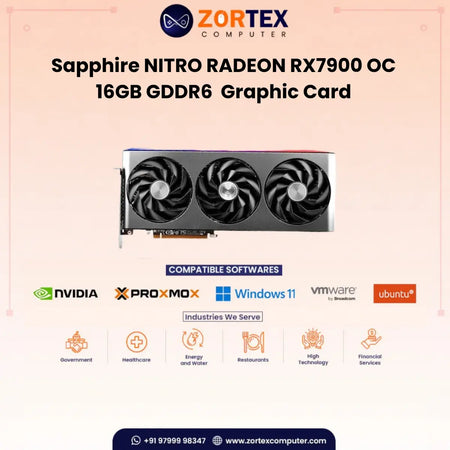 SAPPHIRE NITRO+ RADEON RX7900 GRE GAMING OC 16GB GDDR6 2xHDMI 2xDP Graphic Card 11325-02-20G
