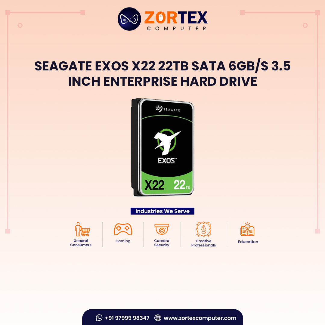 Seagate Exos X22 22TB SATA 6Gb/s 3.5 inch Enterprise Hard Drive