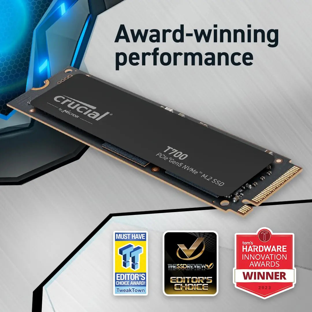Crucial T700 4TB PCIe 5.0 x4 M.2 Internal SSD