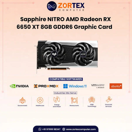 Sapphire NITRO  AMD Radeon RX 6650 XT 8GB GDDR6 Graphic Card 11319-01-20G