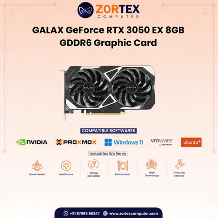 GALAX GeForce RTX 3050 EX 8GB GDDR6 128-bit Graphic Card 35NSL8MD6YEX