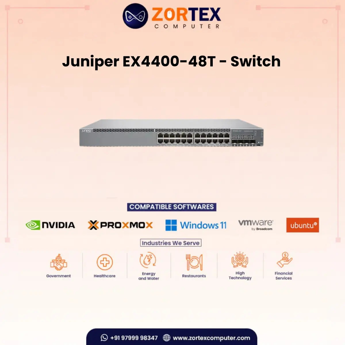 Juniper Ex4400 48T Ethernet Access Switch Juniper networking hardware image