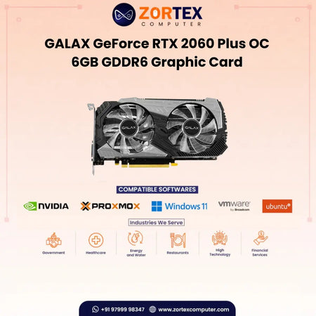 GALAX GeForce RTX 2060 Plus (1-Click OC) 6GB GDDR6 Graphic Card