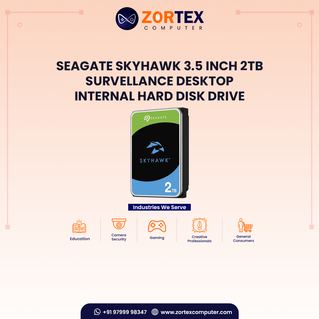 Seagate Skyhawk 3.5 inch 2TB Survellance Desktop Internal Hard Disk Drive