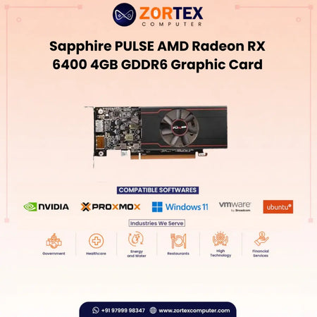 SAPPHIRE PULSE AMD Radeon RX 6400 4GB GDDR6 Graphic Card 11315-01-20G