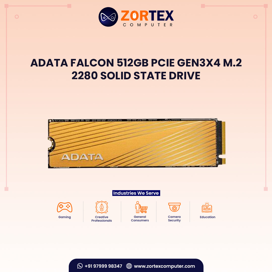 ADATA FALCON 512GB PCIe Gen3x4 M.2 2280 Solid State Drive
