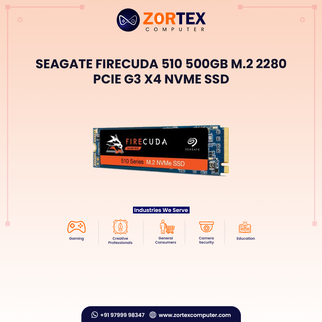 Seagate FireCuda 510 500GB M.2 2280 PCIe G3 x4 NVMe SSD