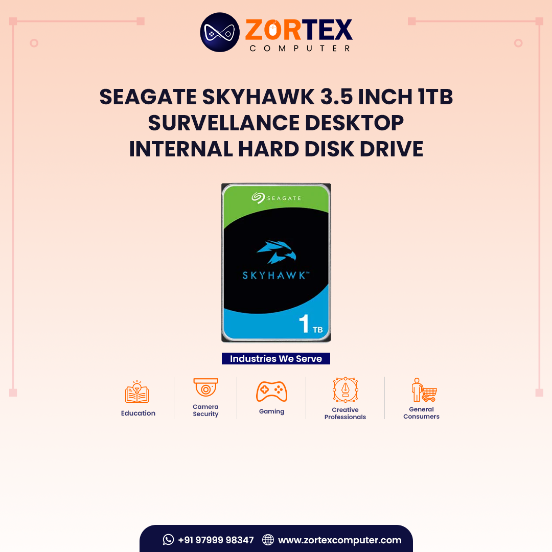 Seagate Skyhawk 3.5 inch 1TB Survellance Desktop Internal Hard Disk Drive