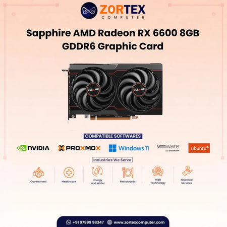 SAPPHIRE AMD Radeon RX 6600 8GB GDDR6 Graphic Card 11310-05-20G