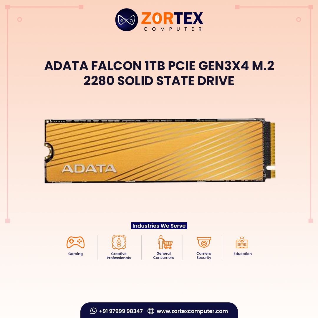ADATA FALCON 1TB PCIe Gen3x4 M.2 2280 Solid State Drive