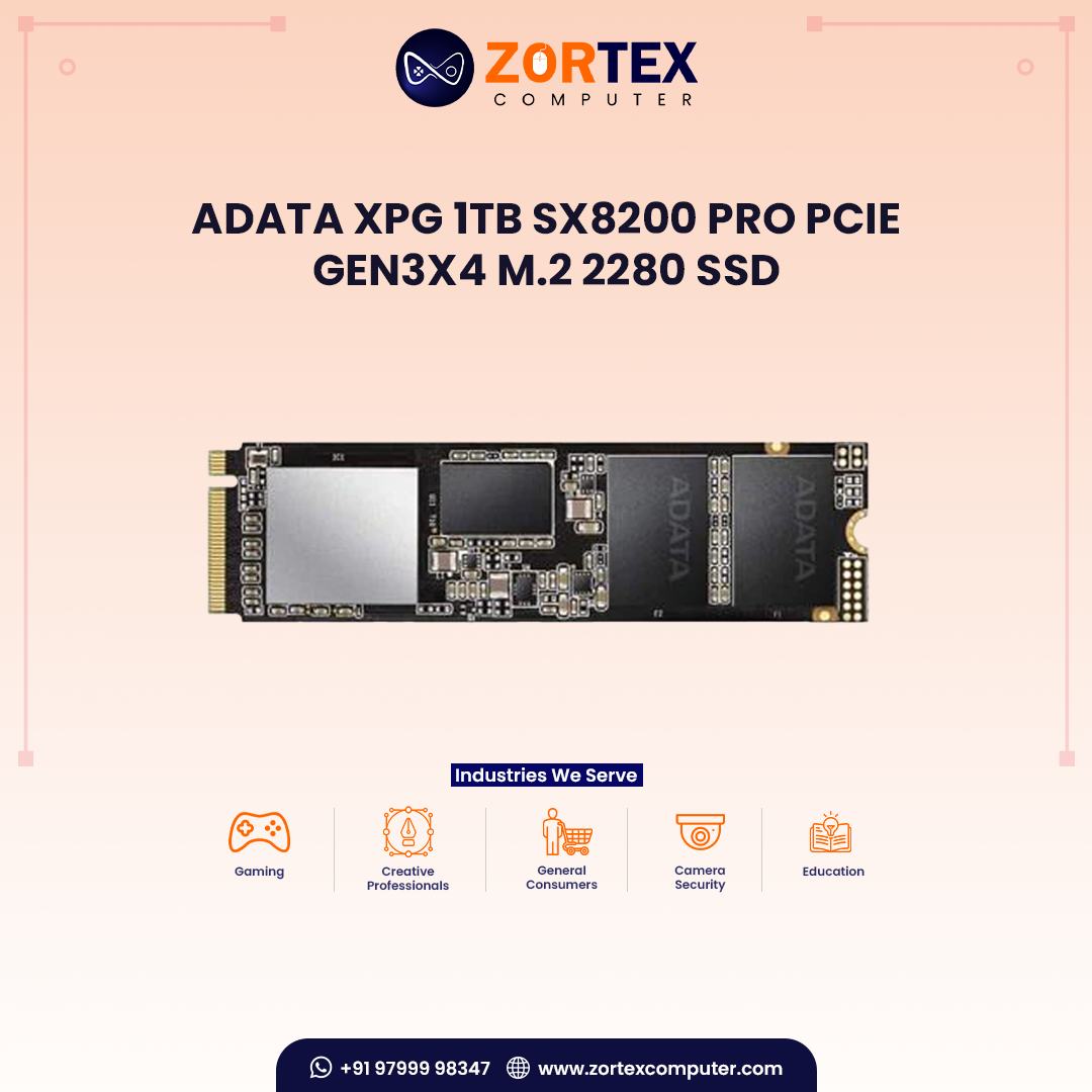ADATA XPG 1TB SX8200 Pro PCIe Gen3x4 M.2 2280 SSD