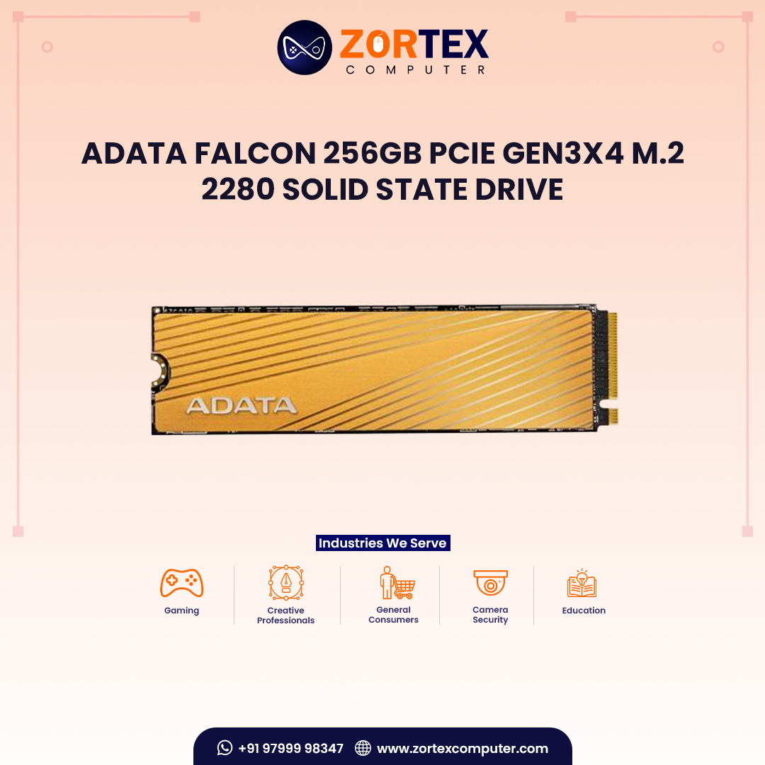 ADATA FALCON 256GB PCIe Gen3x4 M.2 2280 Solid State Drive