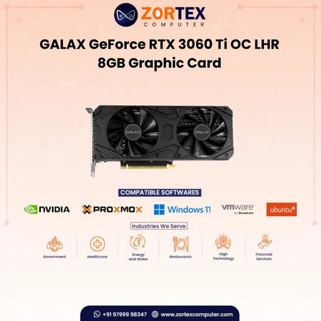 GALAX GeForce RTX 3060 Ti (1-Click OC) LHR 8GB Graphic Card 4895147145471