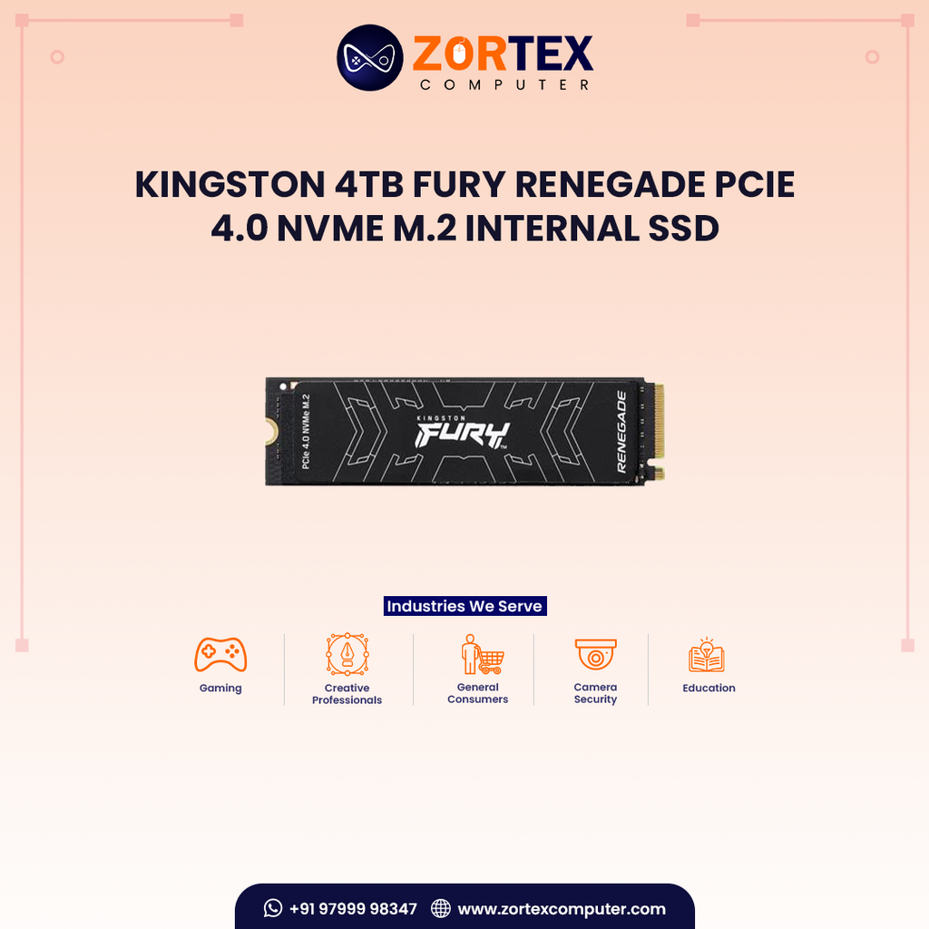 Kingston 4TB FURY Renegade PCIe 4.0 NVMe M.2 Internal SSD