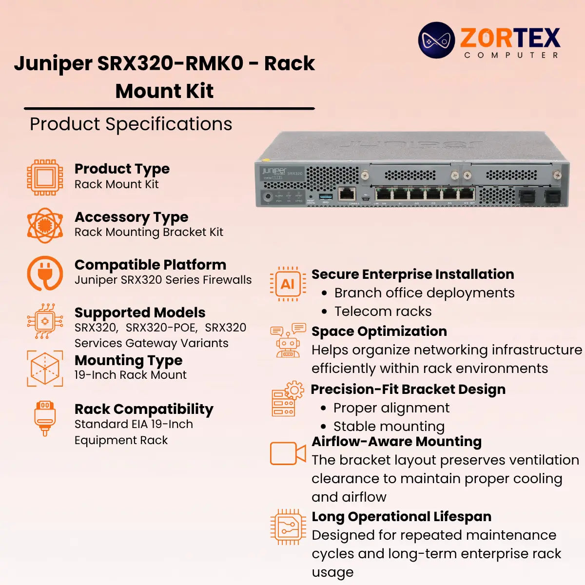 Juniper SRX320-RMK0 - Rack Mount Kit