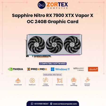 Sapphire Nitro+ RX 7900 XTX Vapor-X OC 24GB Graphic Card 11322-01-40G