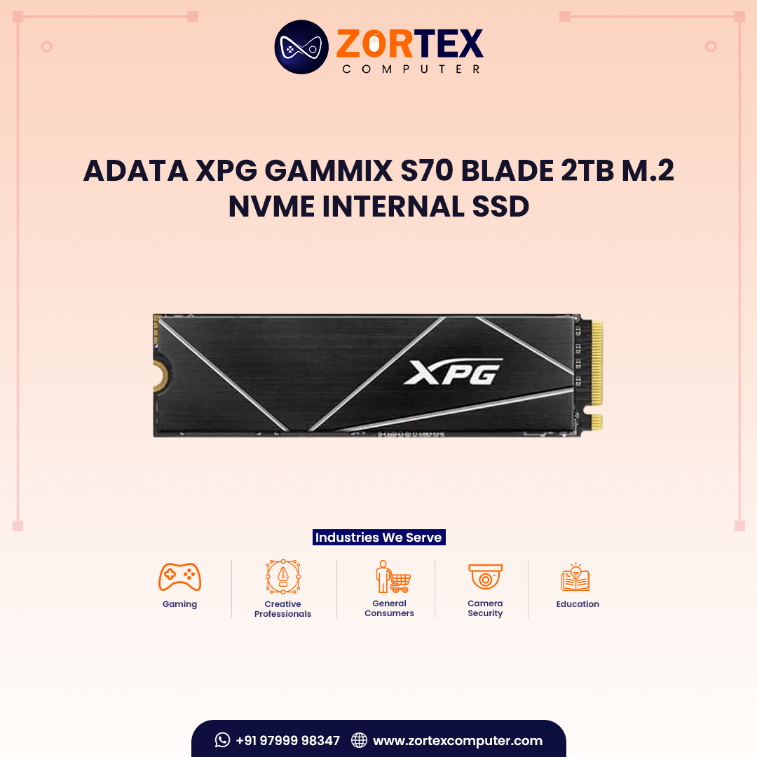 Adata XPG Gammix S70 Blade 2TB M.2 NVMe Internal SSD