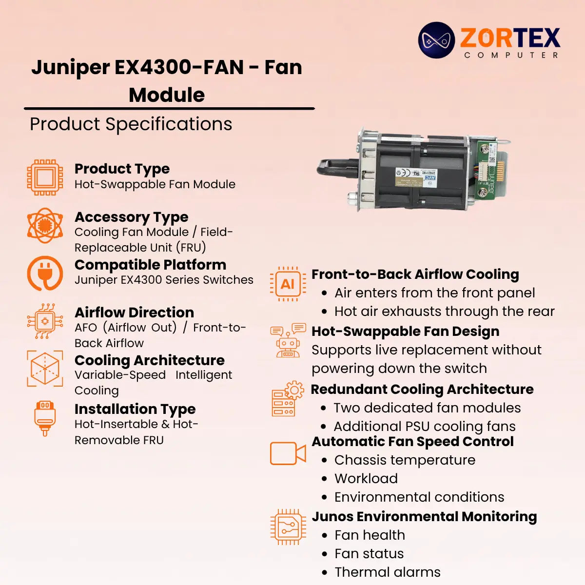 Juniper EX4300-FAN - Fan Module