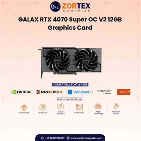 GALAX GeForce RTX 4070 SUPER 1-Click OC 2X 12GB GDDR6X Graphic Card 47SOM7MD9PSU