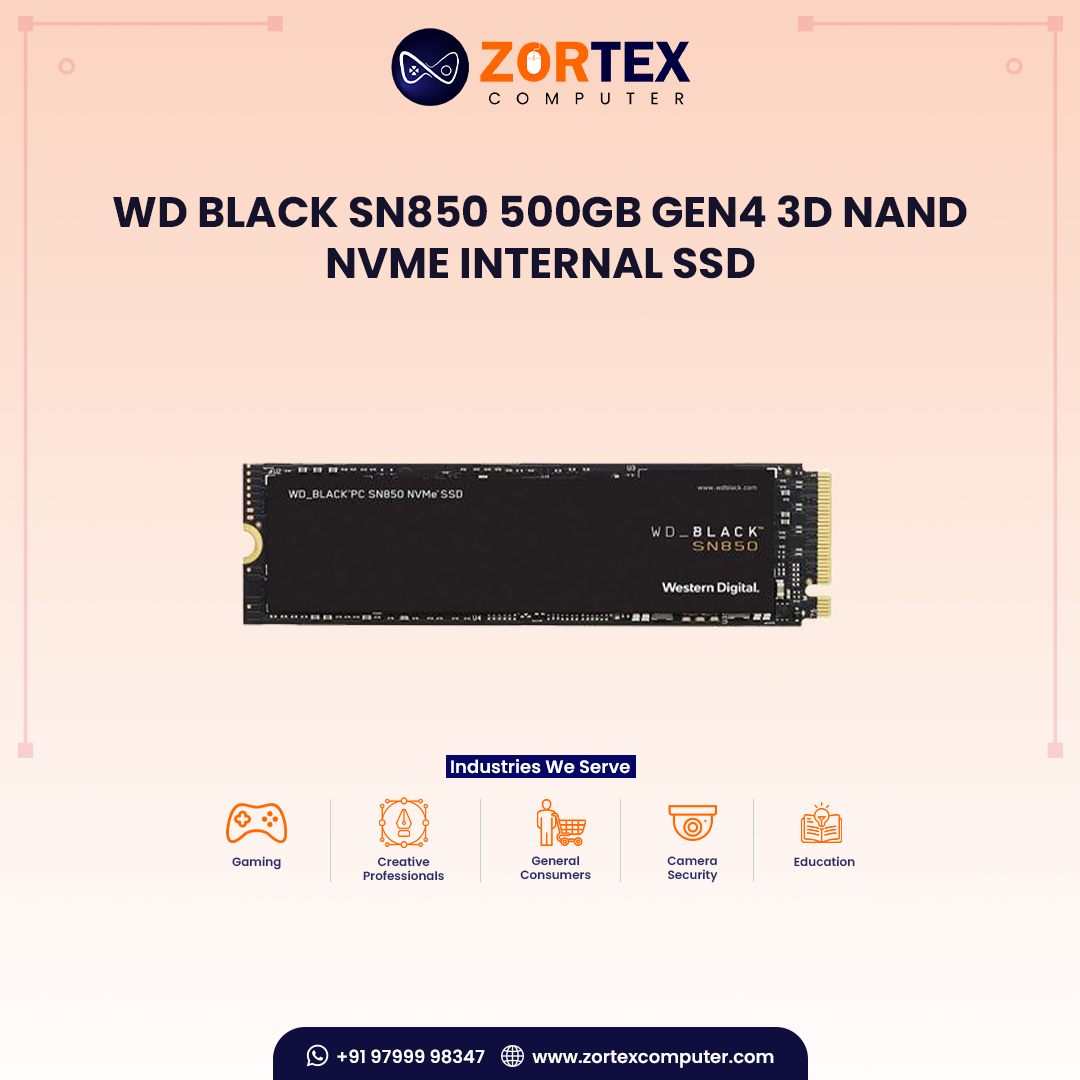 WD Black SN850 500GB Gen4 3D NAND NVMe Internal SSD