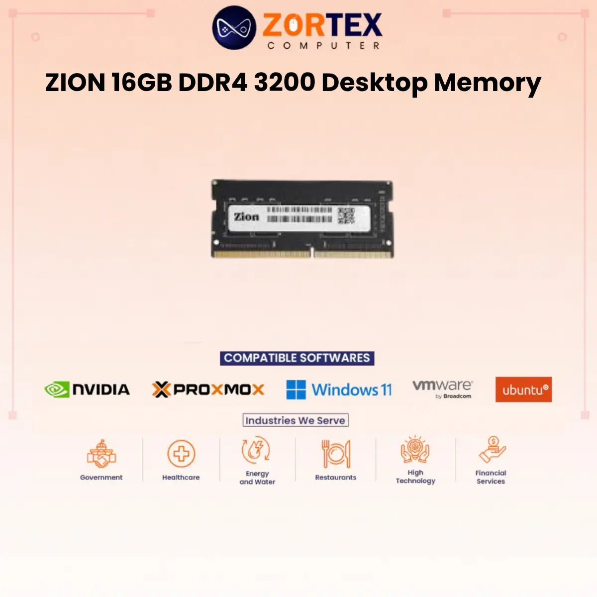 ZION 16GB DDR4 3200 Desktop Memory
