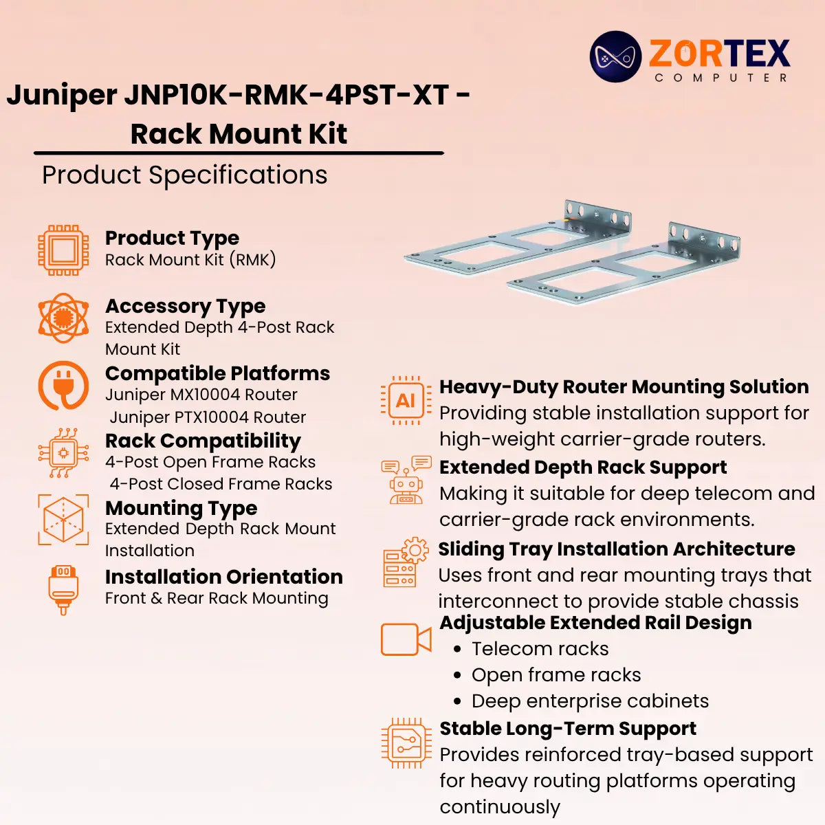 Juniper JNP10K-RMK-4PST-XT - Rack Mount Kit