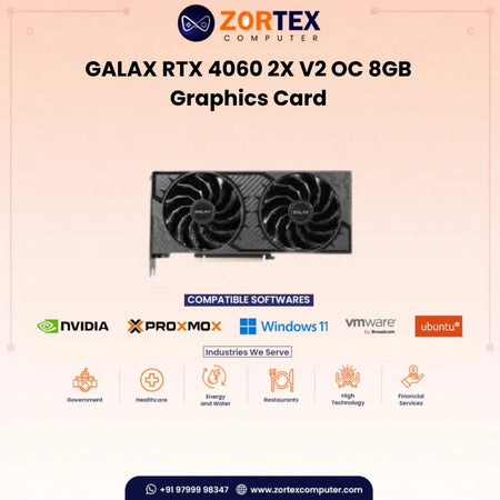 Galax RTX 4060 2X V2 (1-Click OC) 8GB Graphics Card 46NSL8MD9NXV