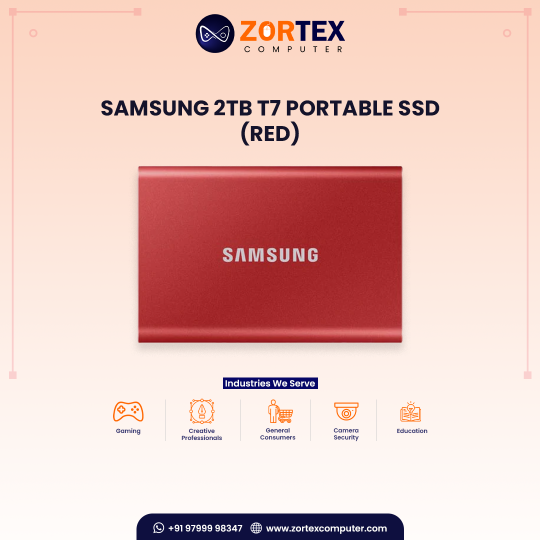 Samsung 2TB T7 Portable SSD (Red)