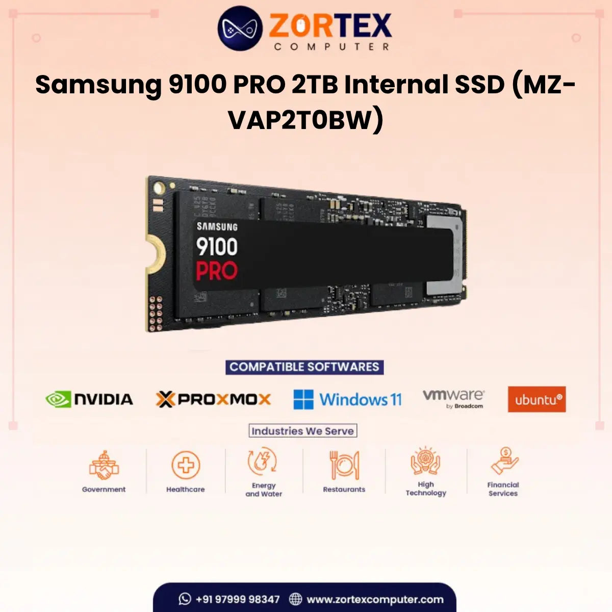 Samsung 9100 PRO 2TB Internal SSD (MZ-VAP2T0BW)