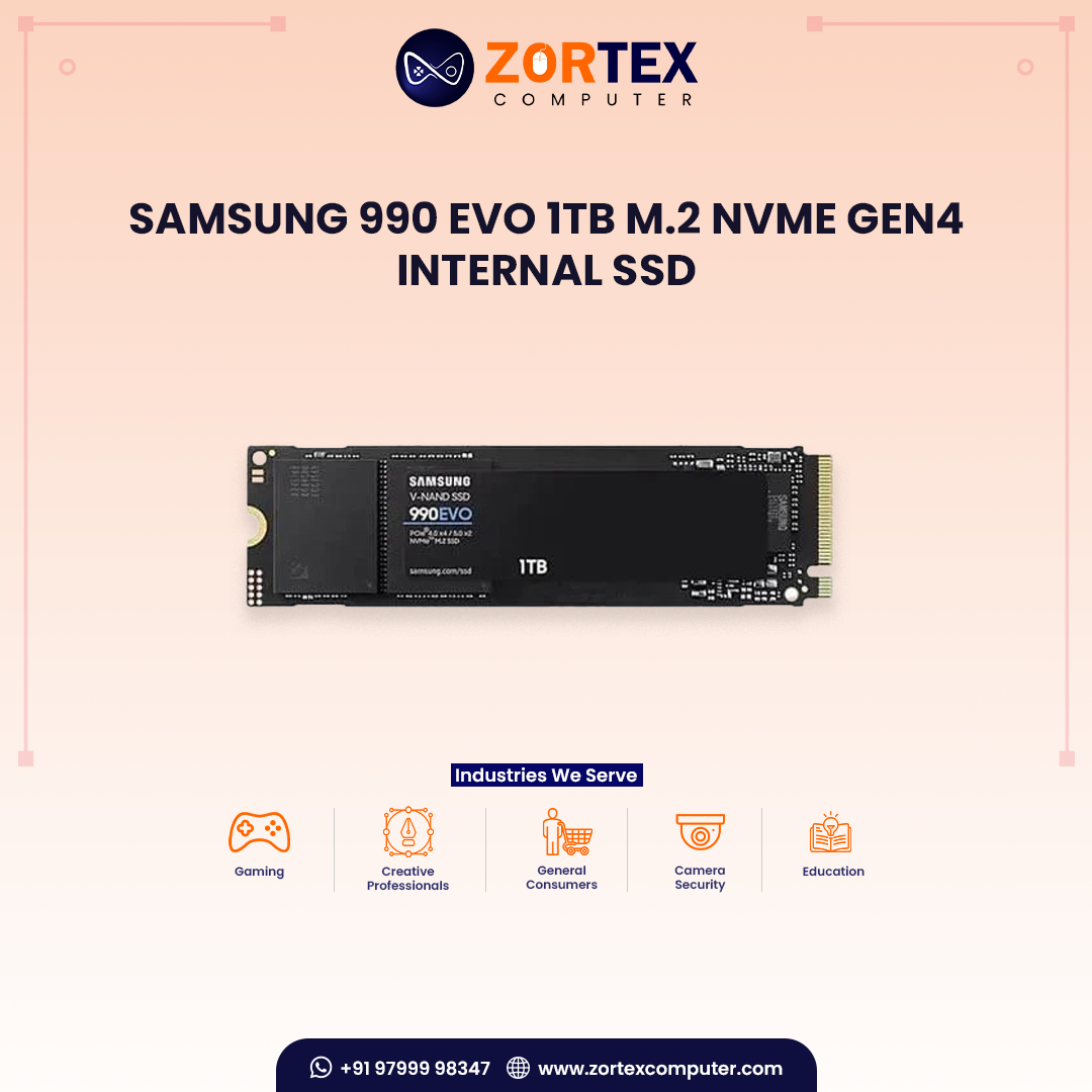 Samsung 990 EVO 1TB M.2 Nvme Gen4 Internal SSD